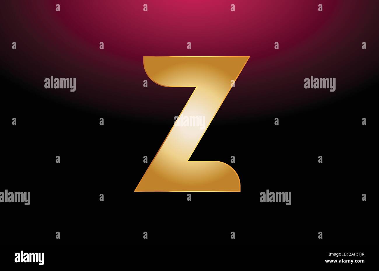 gold golden metal alphabet letter Z logo company icon design. Suitable ...