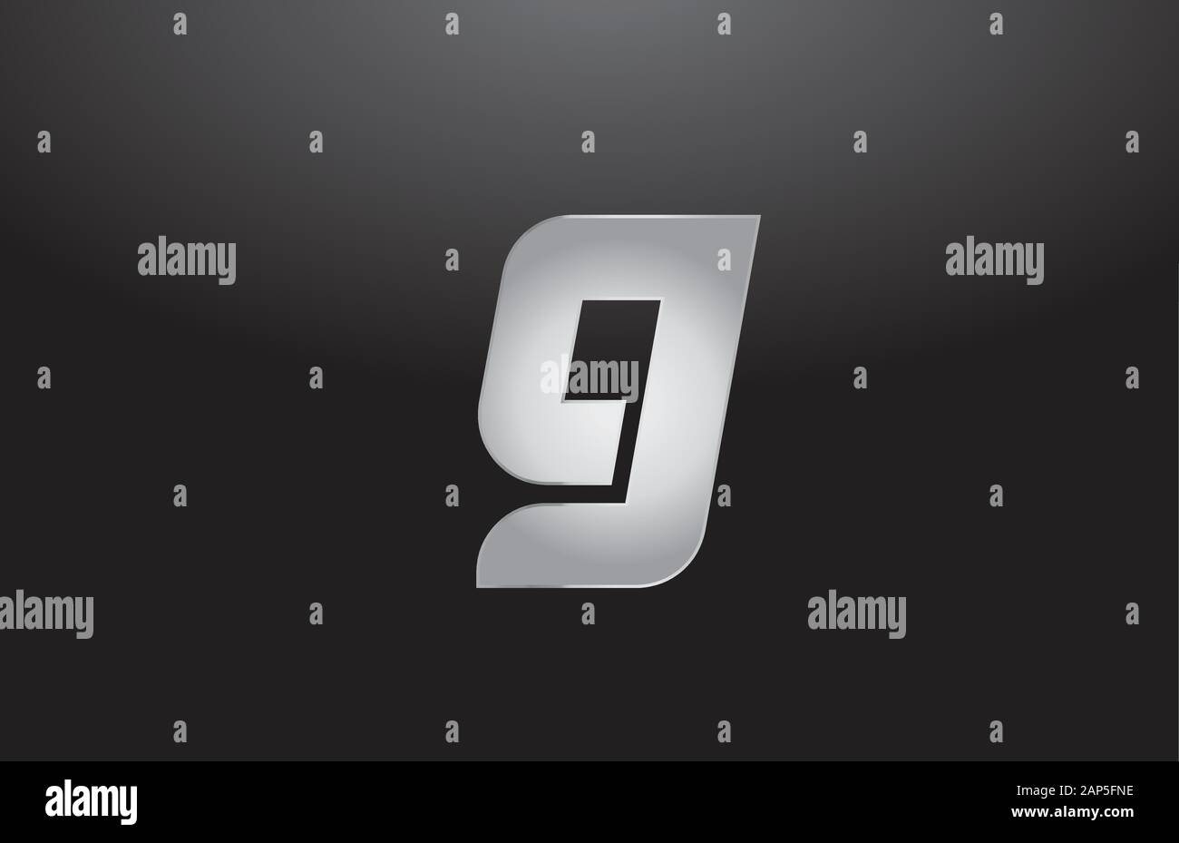 metal alphabet letter silver G grey logo business company design icon ...