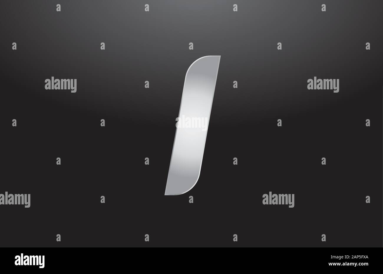 metal alphabet letter silver I grey logo business company design icon ...