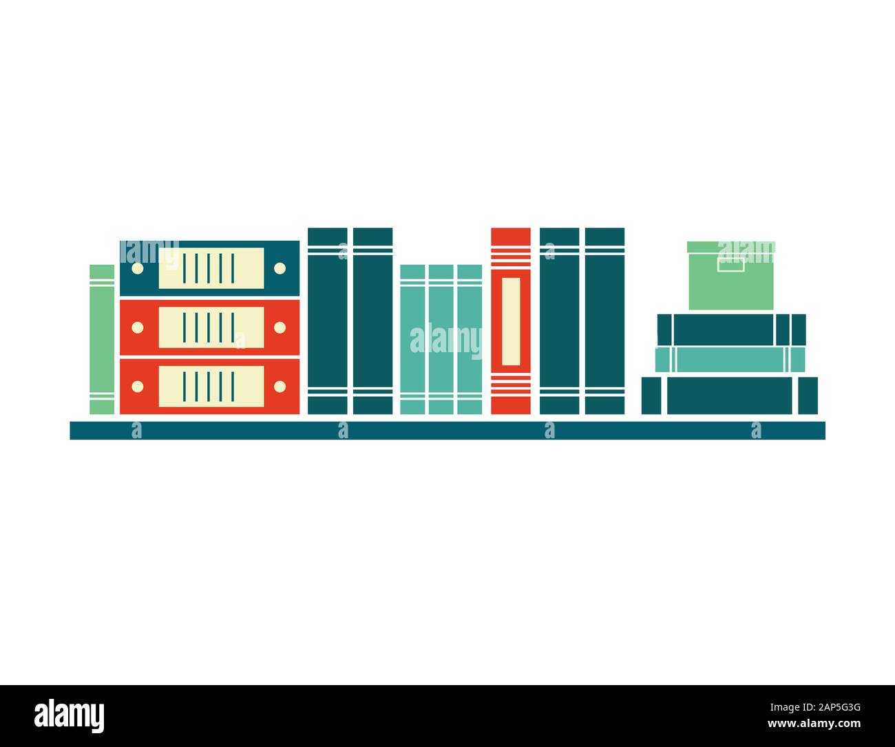 Vector books on bookshelves Stock Vector Image & Art Alamy