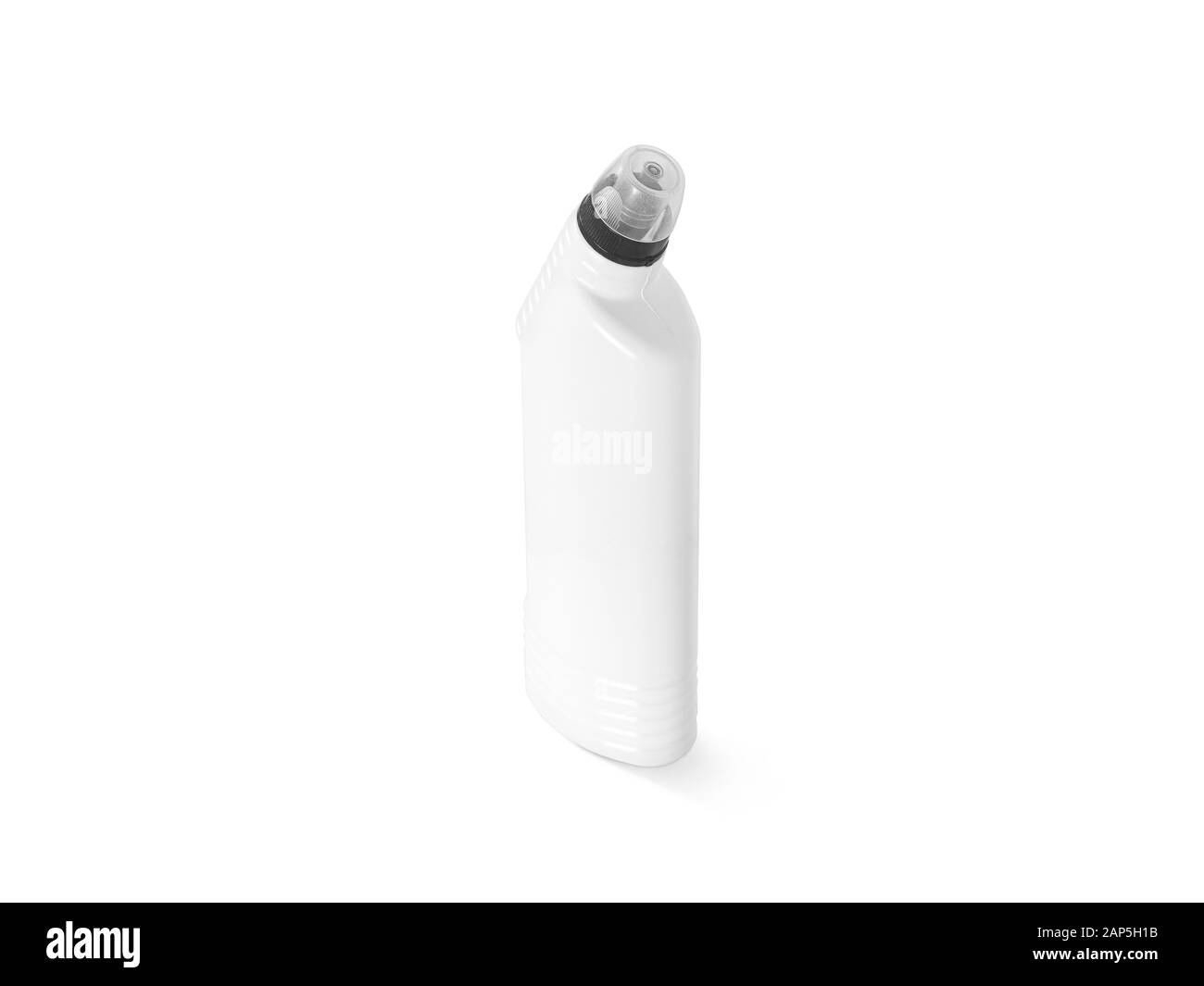 Blank white detergent bottle mockup, side view Stock Photo