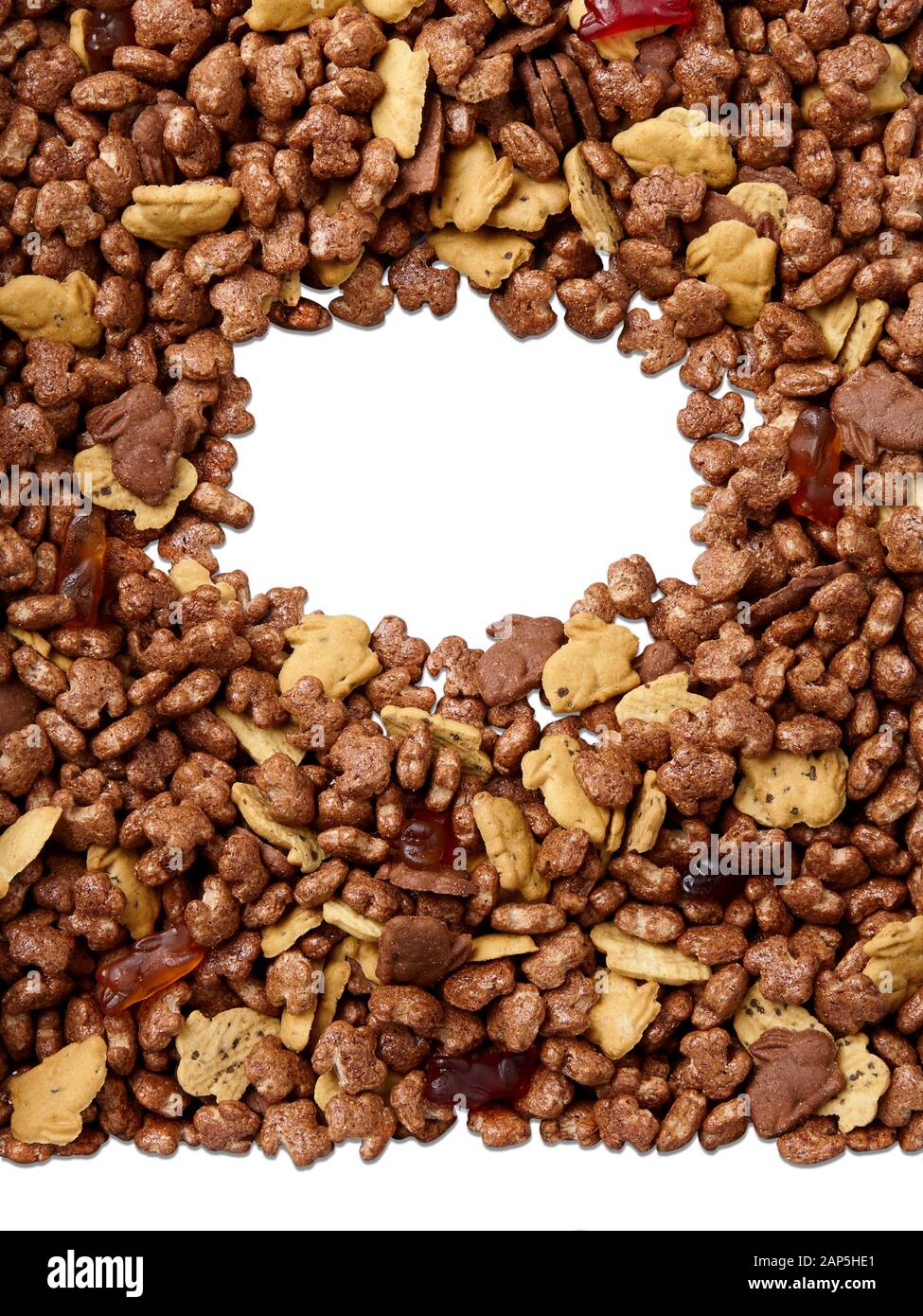 Organic Cocoa Bunnies Cereal Stock Photo