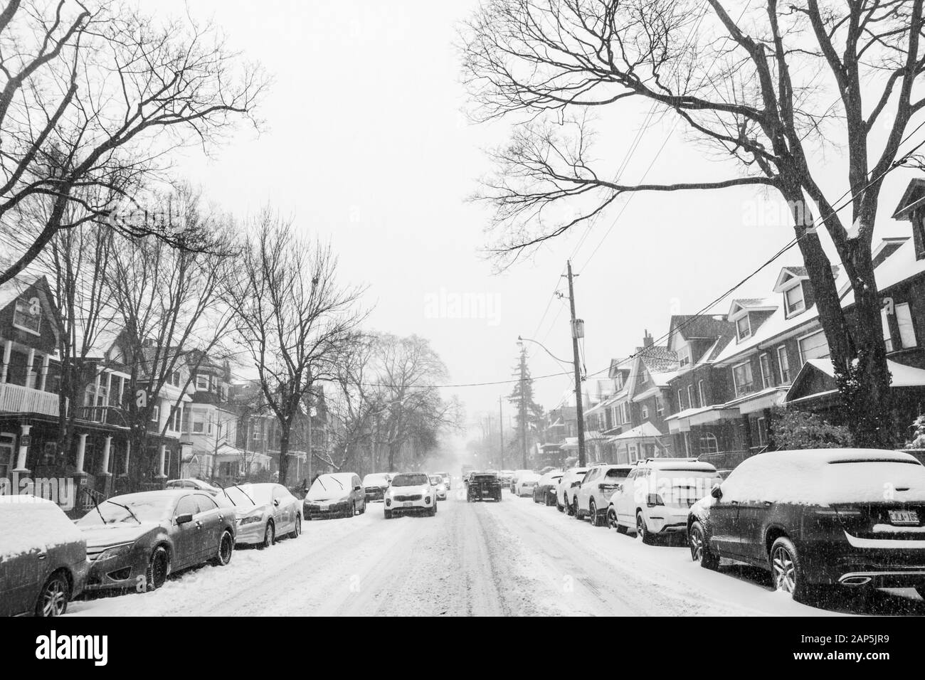 TORONTO, ONTARIO, CANADA JANUARY 19, 2020 Toronto city streets after
