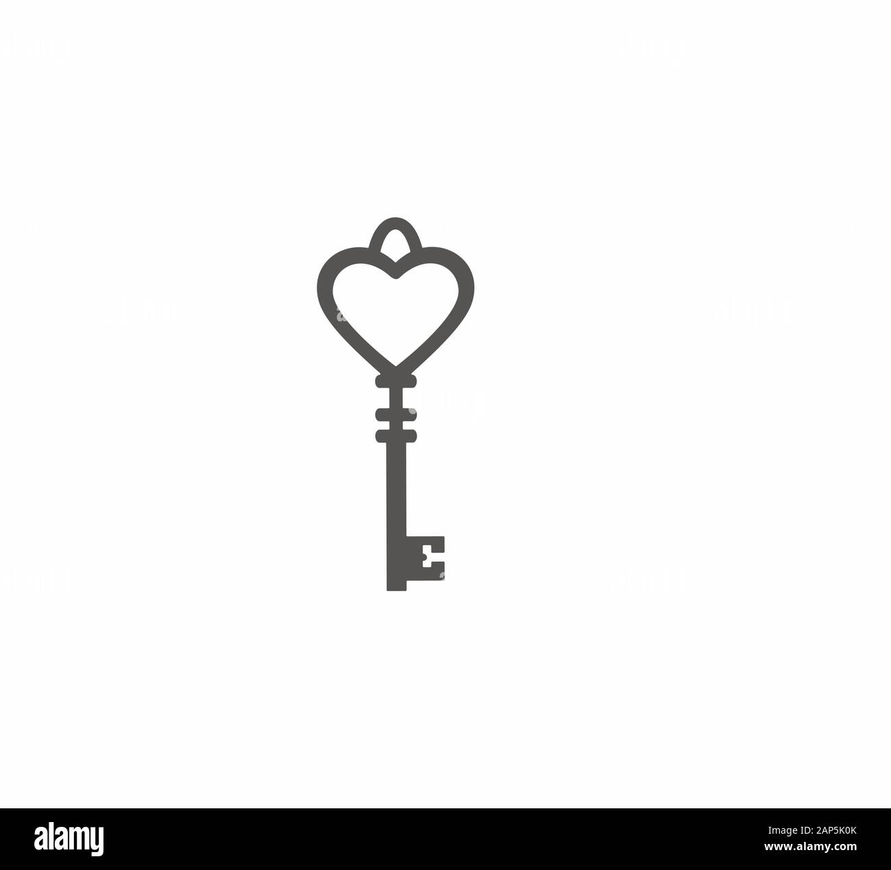 Vector vintage key icon closeup isolated on white background Stock ...
