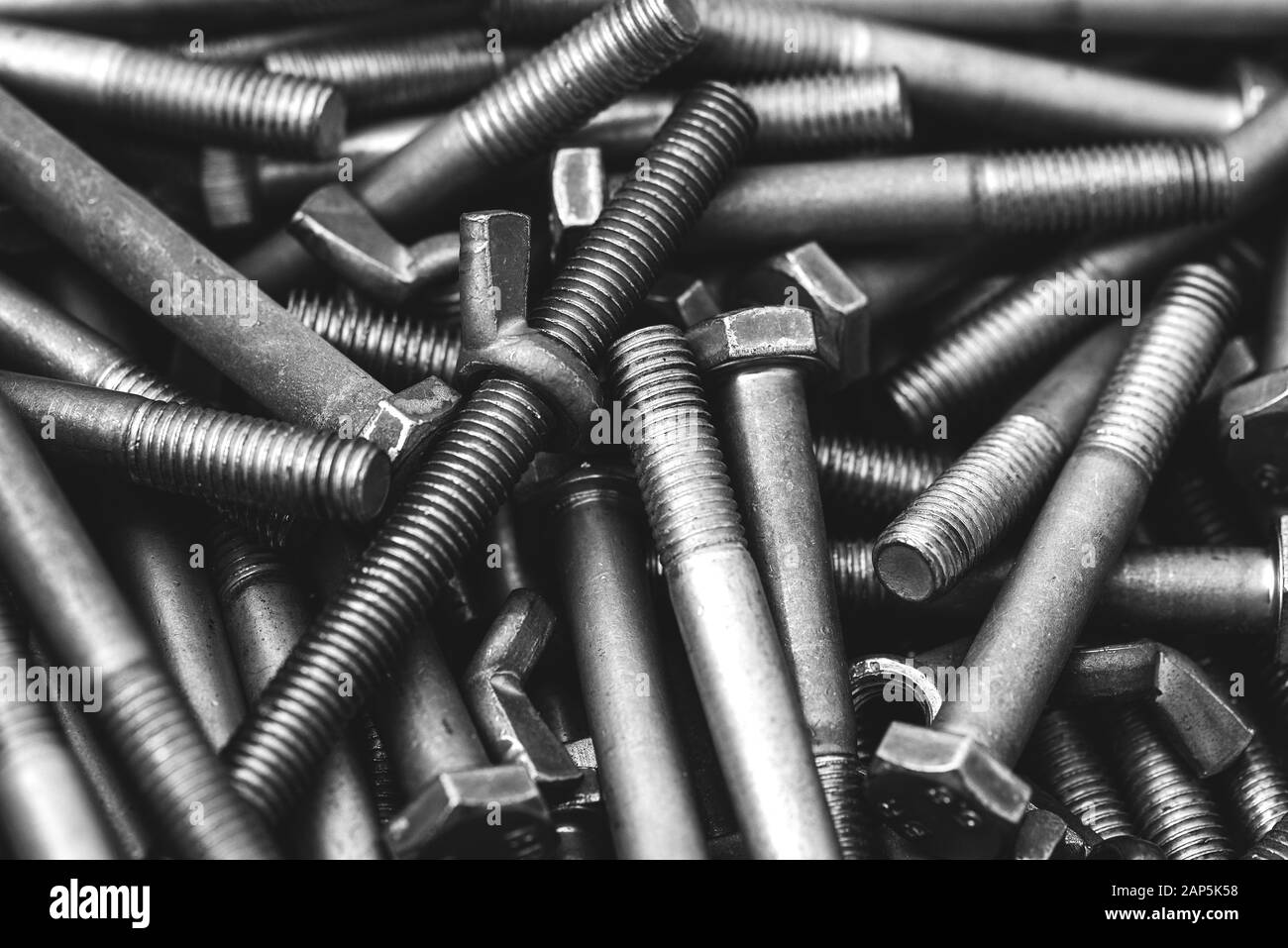 Hex bolts. Stainless steel screw bolt for use in construction and