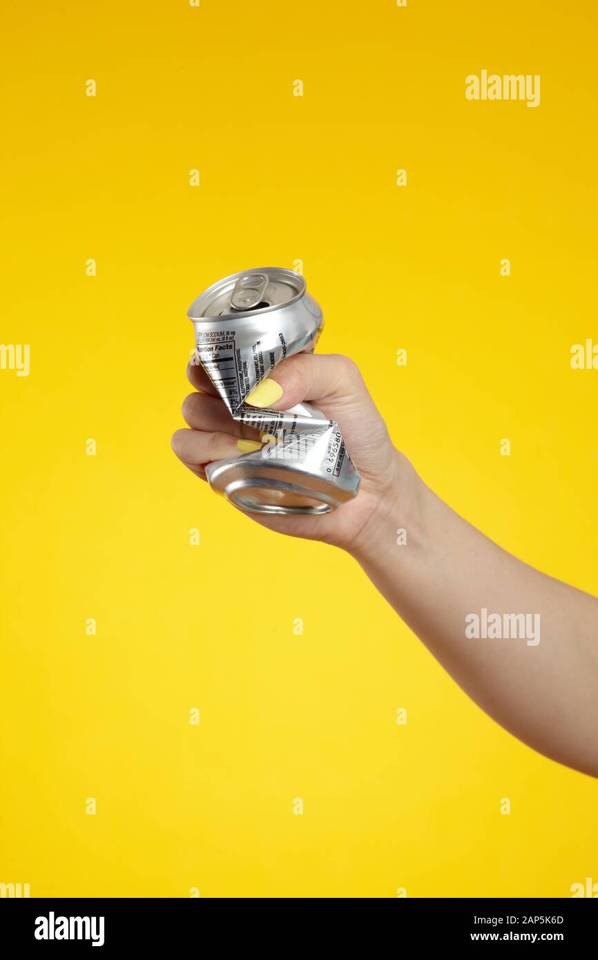 Crushed soda can hires stock photography and images Alamy