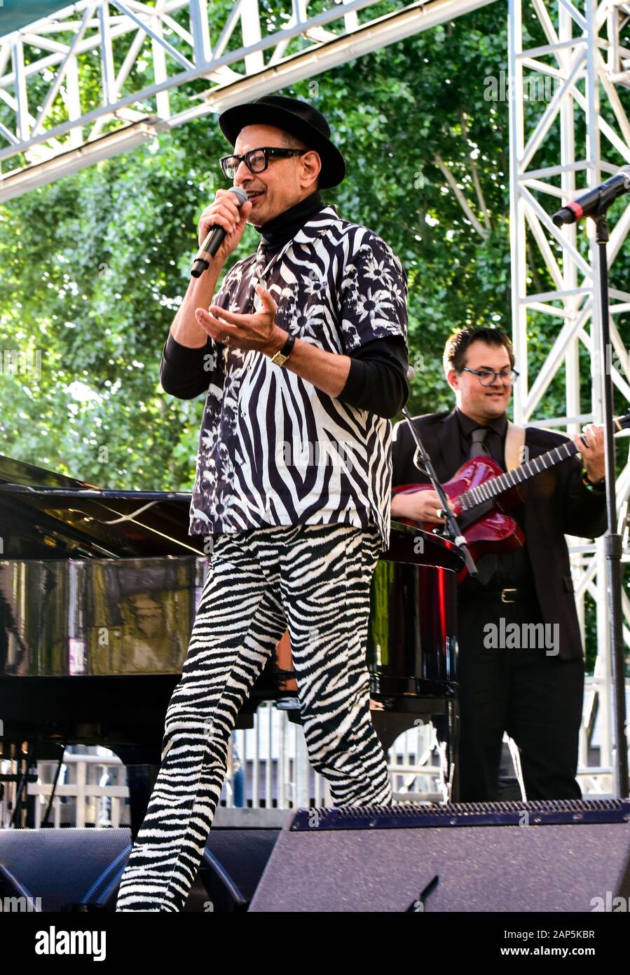 Jeff Goldbloom performing on stage at the BottleRock Festival 2019, Napa Valley, California. Stock Photo