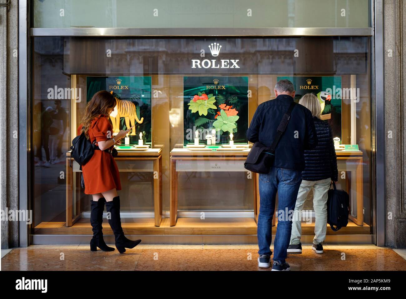 Rocca 1794 Rolex store Piazza del Duomo Milan Lombardy Italy Europe Stock Photo Alamy