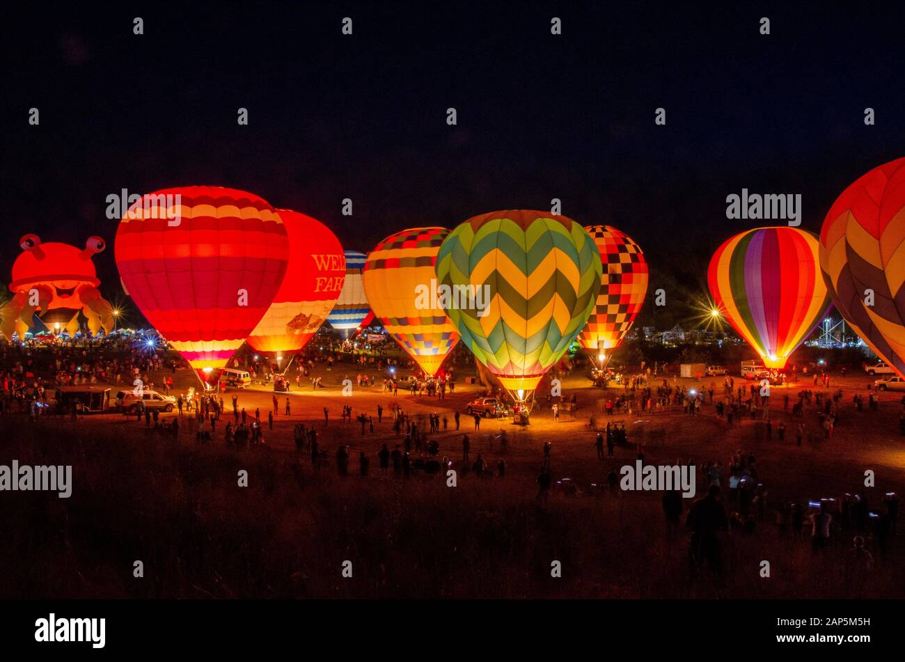Hot air balloons at the Carolina BalloonFest in Mooresville, NC USA