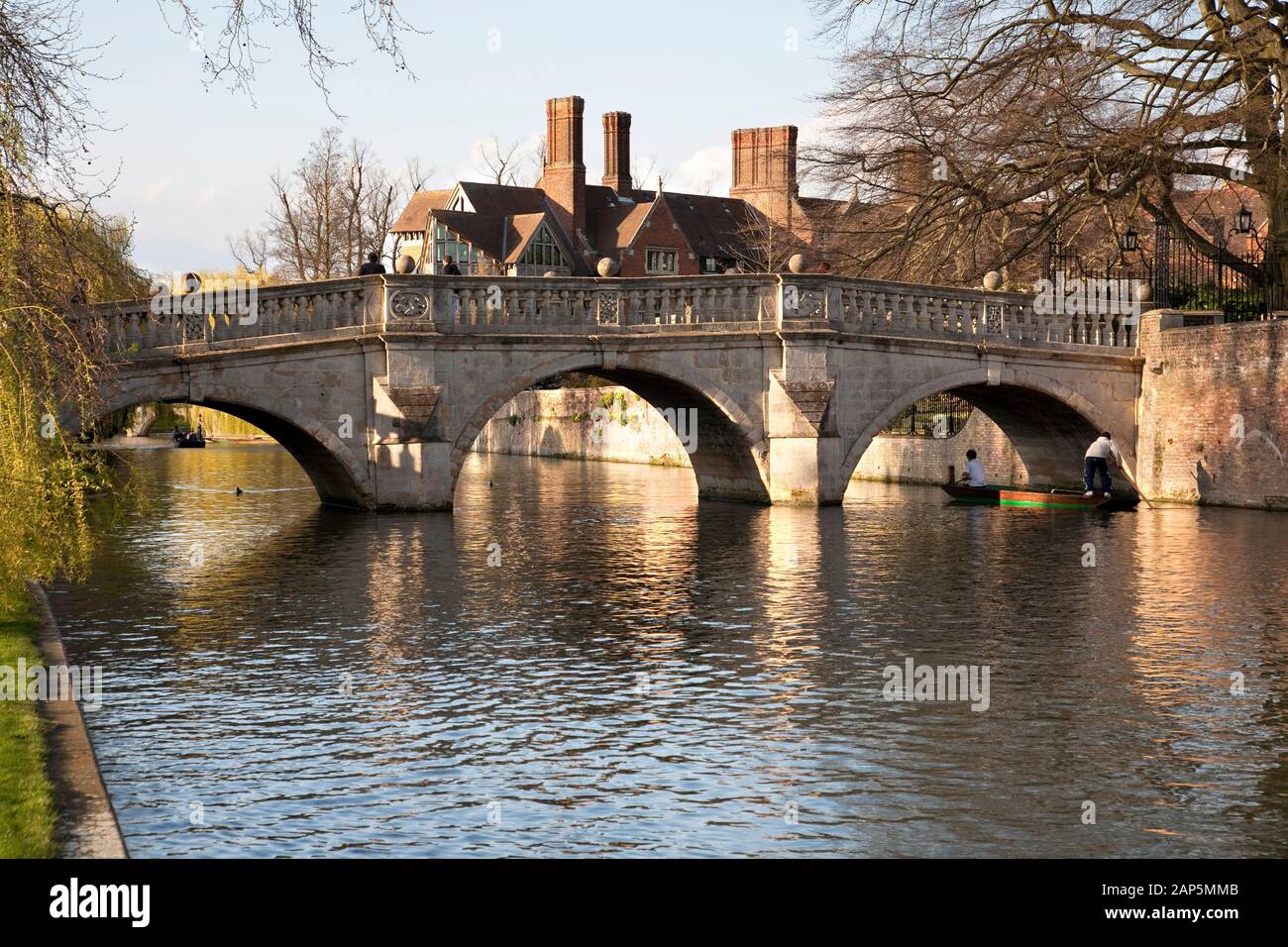 Clare College bridge over the river Cam, Cambridge, England. Stock Photo