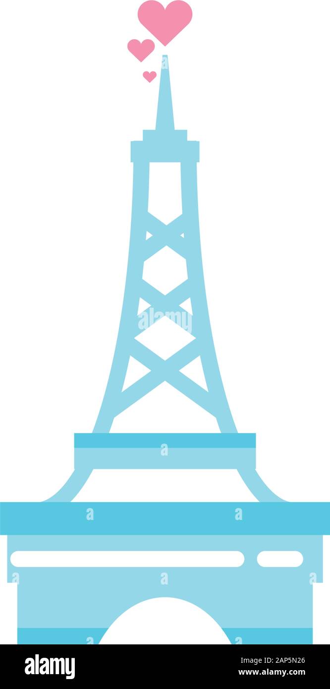 Eiffel Tower And Hearts Design Of Love Passion Romantic Valentines