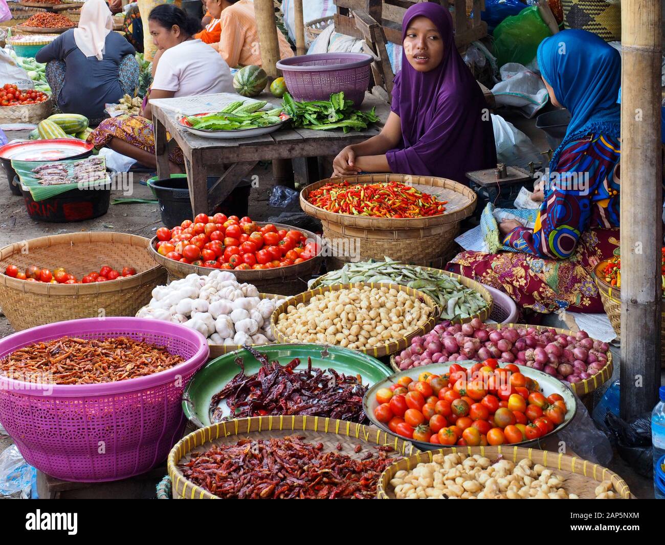 Street food market, Lombok island, Indonesia, Asia Stock Photo - Alamy
