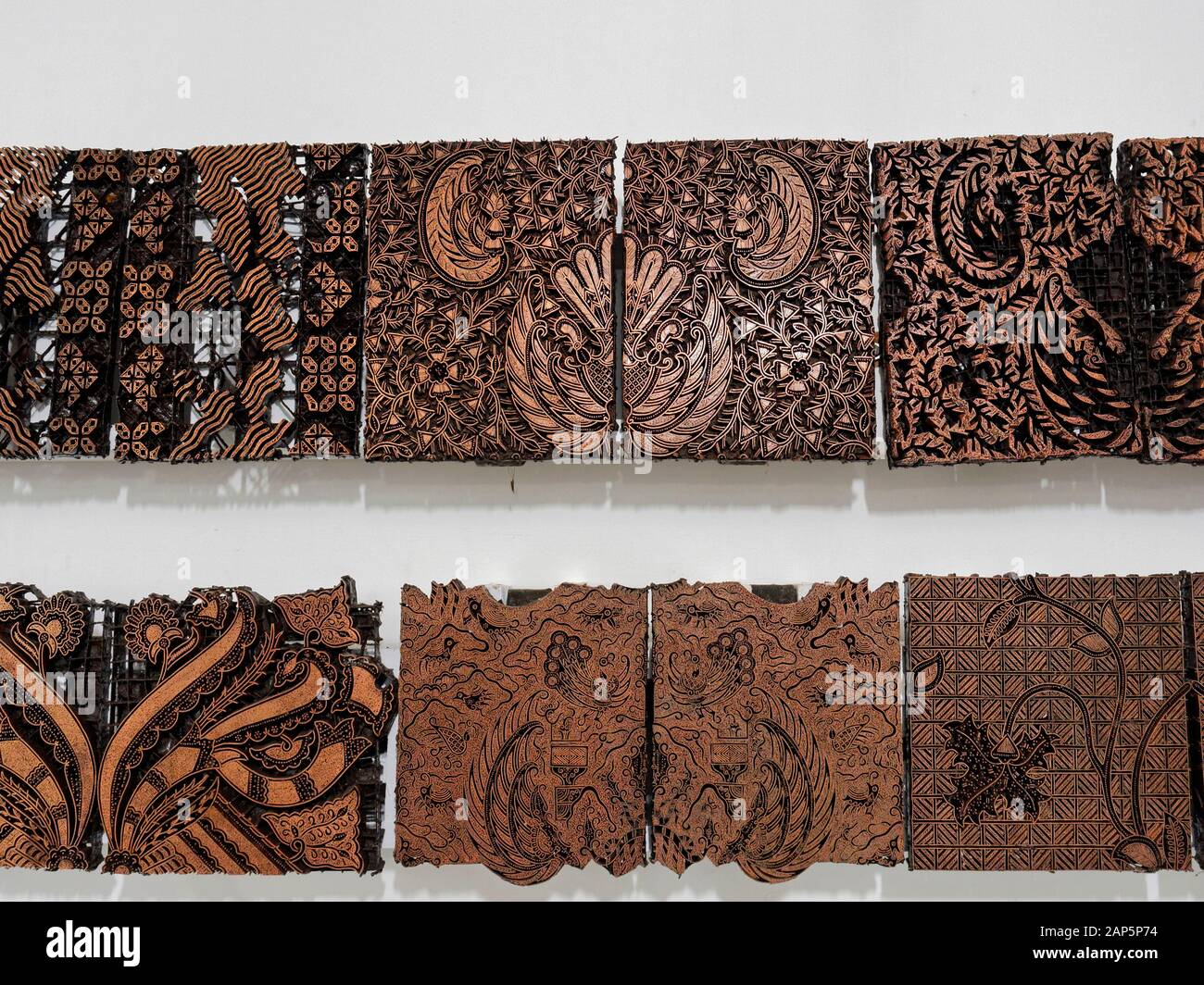 Traditional Batik fabric factory, old wooden molds,Yogyakarta