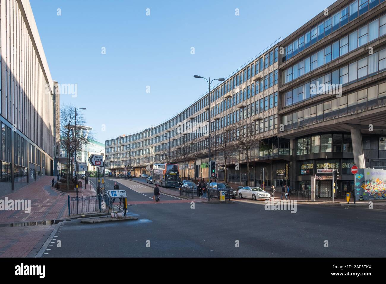Smallbrook Queensway in Birmingham city centre which is lined by 1960s