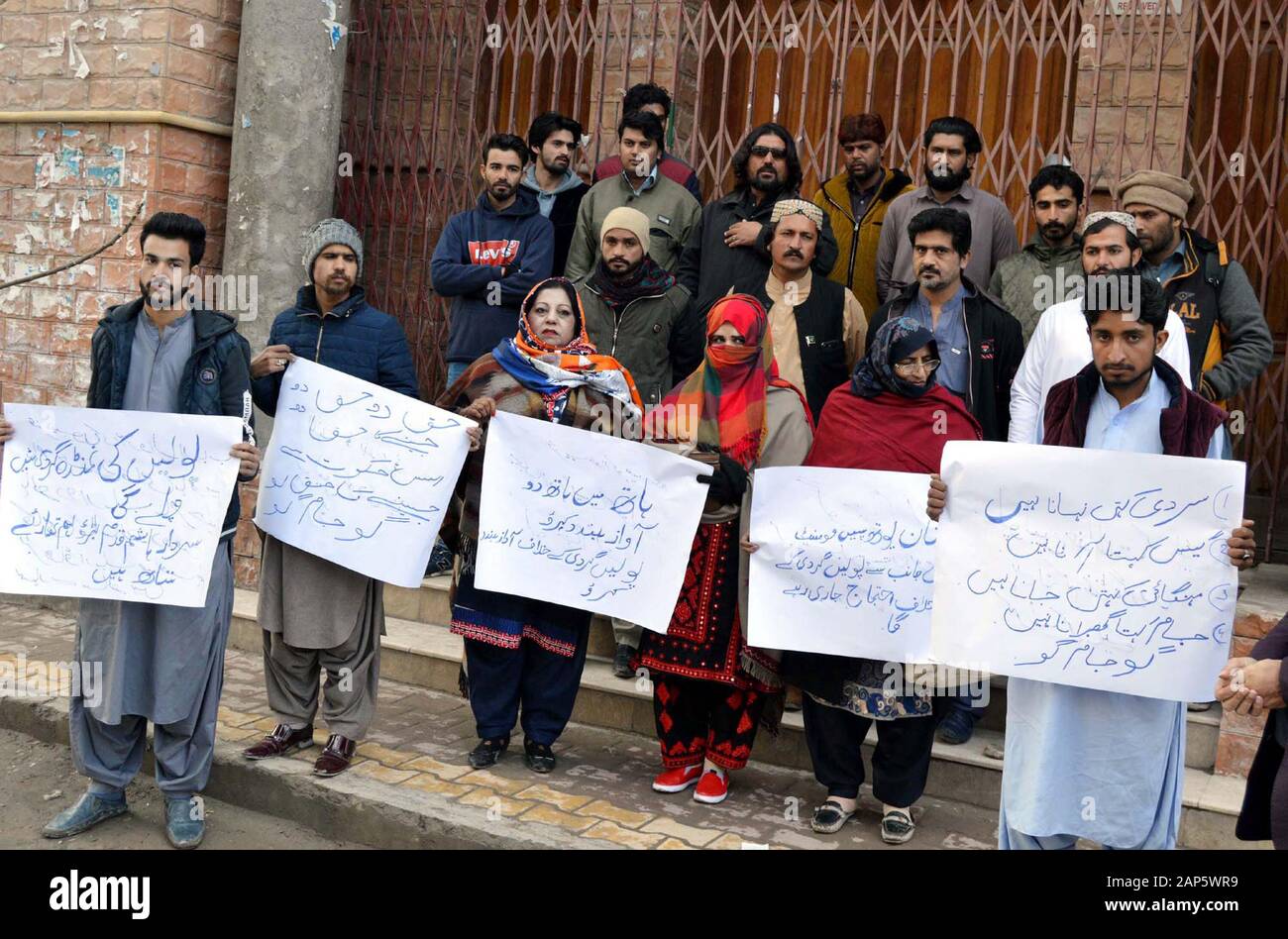 Members Of Pakistan Youth Peace Movement Are Holding Protest Demonstration Against High Handedness Of Police Department At Quetta Press Club On Tuesday January 21 Stock Photo Alamy Members Of Pakistan Youth Peace Movement Are Holding Protest Demonstration Against High Handedness Of Police Department At Quetta Press Club On Tuesday January 21 Stock Photo Alamy