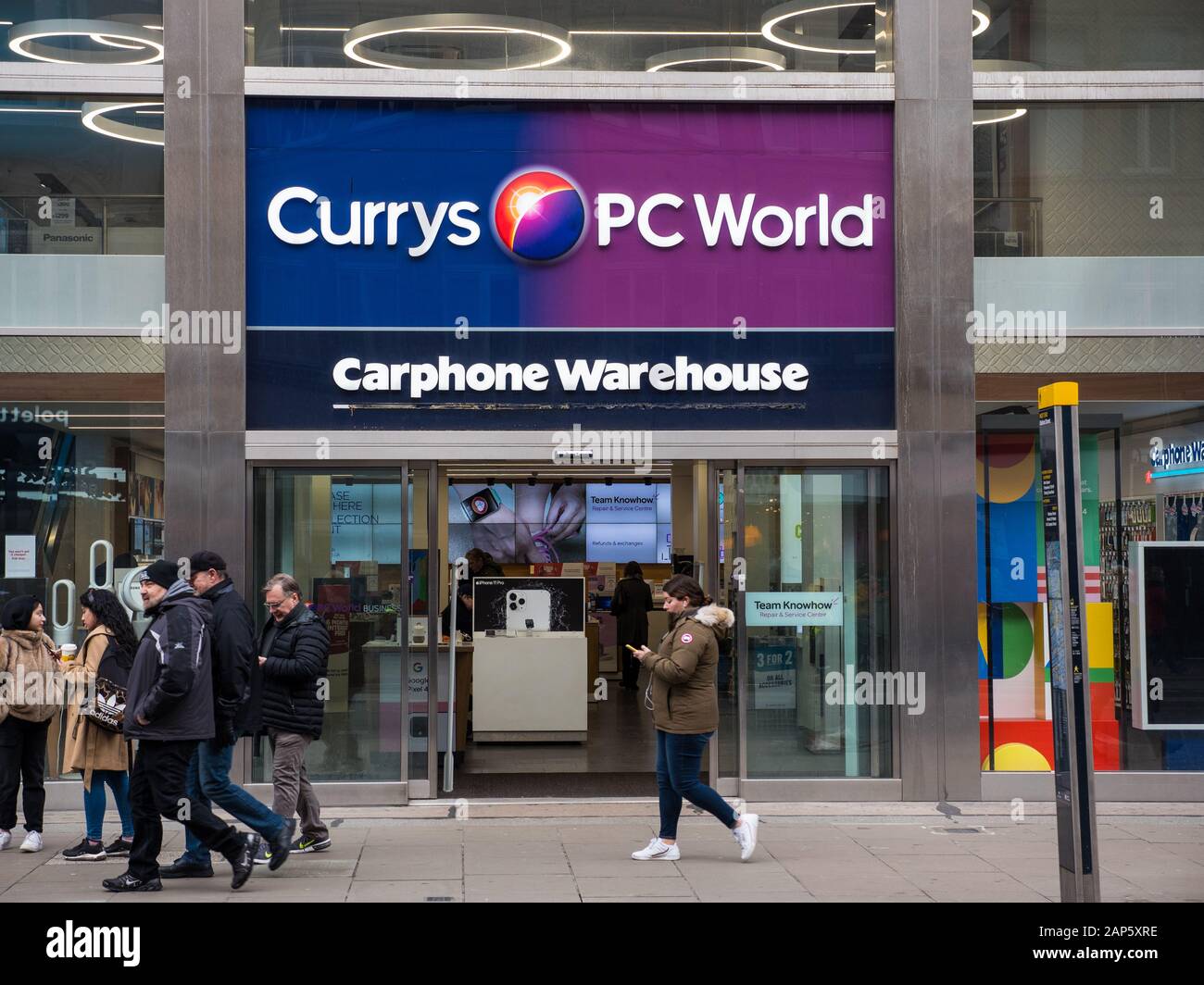 Currys PC World Store, Oxford Street, London, England, UK, GB. Stock Photo