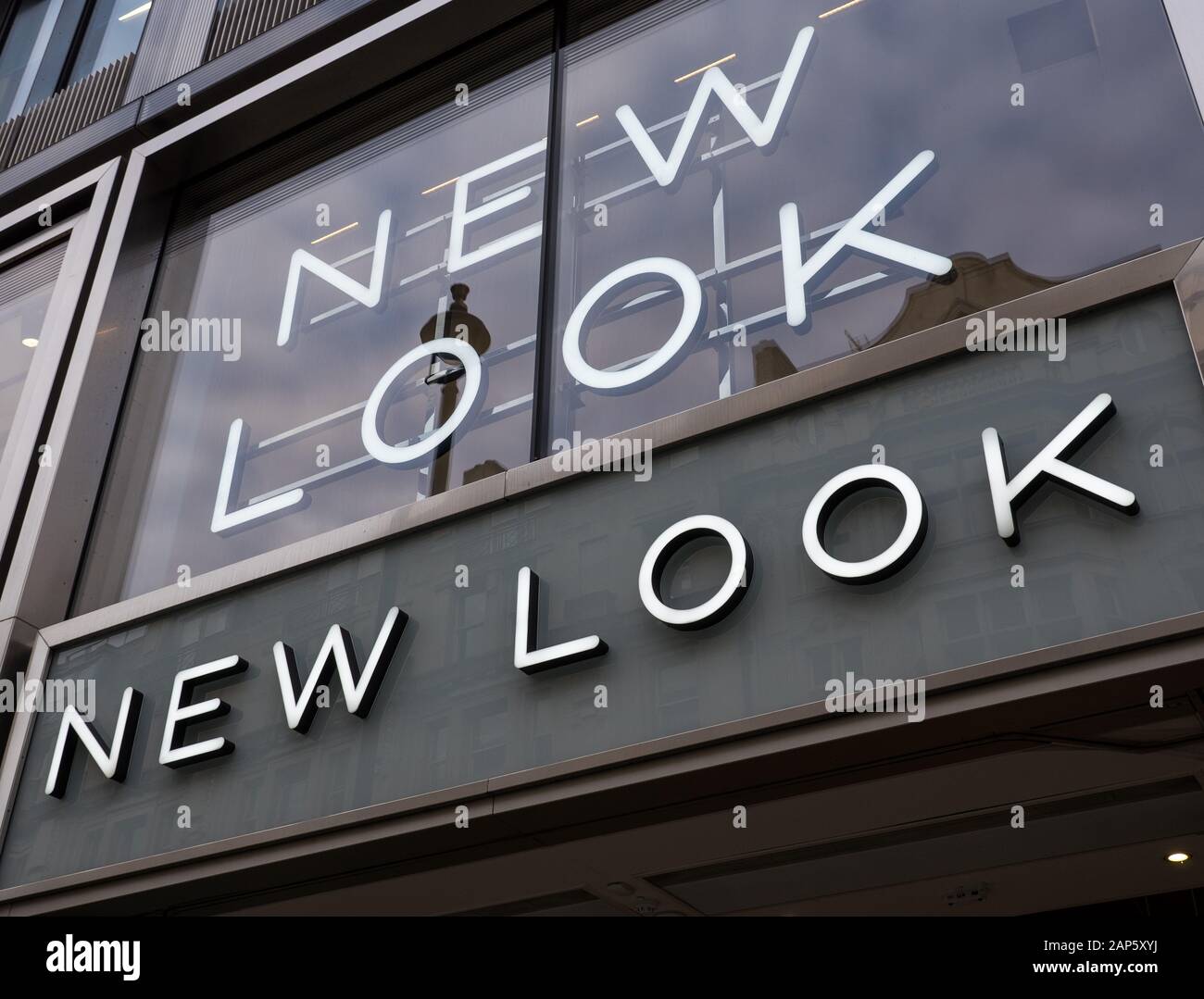 New Look Logo, on New Look Store, Oxford street, London, England, UK, GB. Stock Photo
