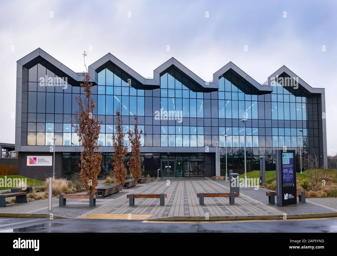 HS2 College at Doncaster, aka National College for Advanced Transport and Infrastructure or NCHSR, an education centre for High Speed rail project Stock Photo