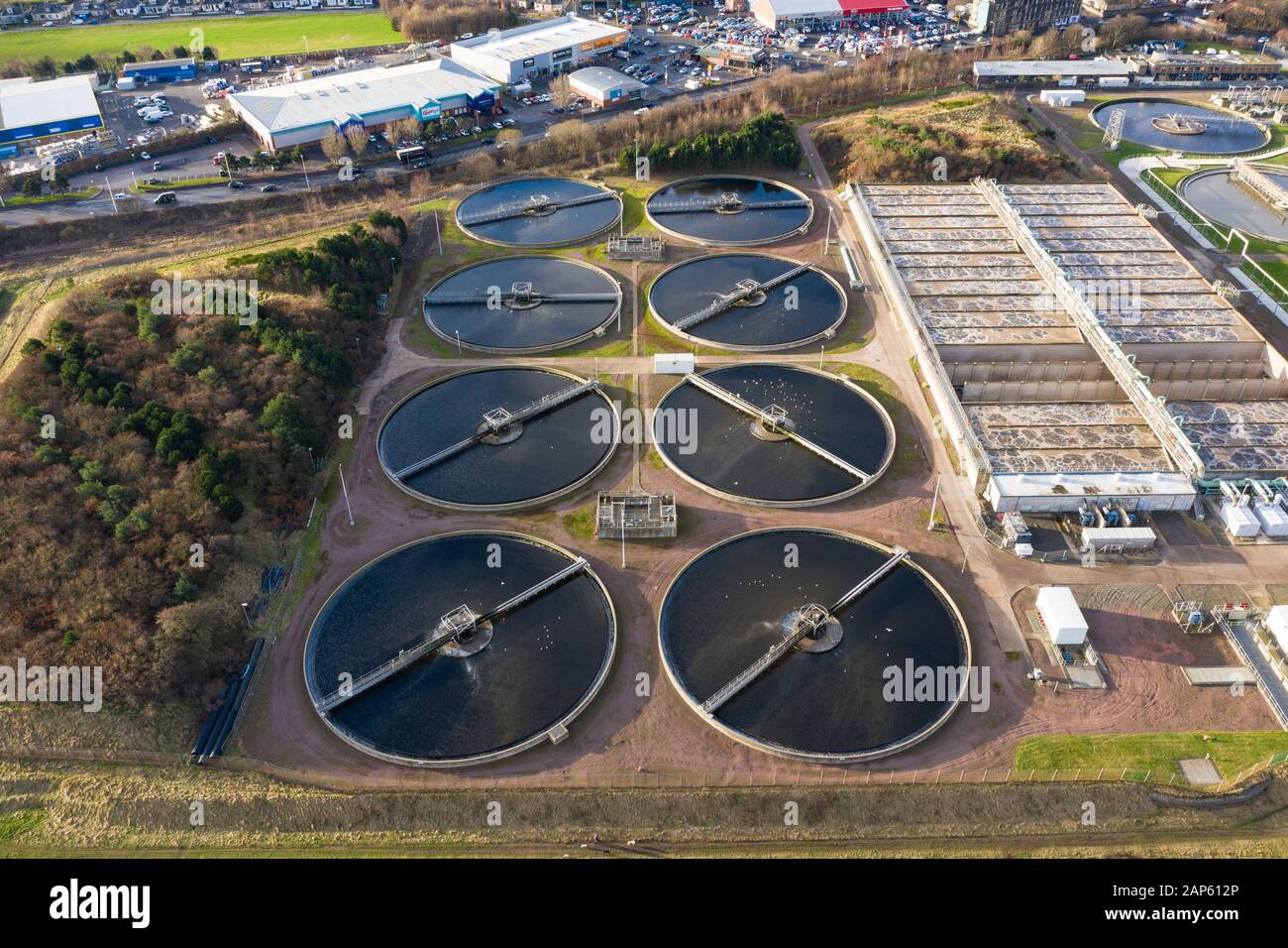 Aerial View Water Treatment Works High Resolution Stock Photography and Images Alamy