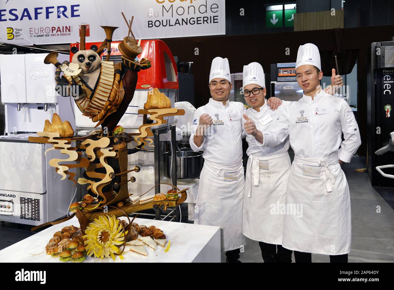 China wons the World Bakery Cup 2020 in Paris  - EUROPAIN international trade show - 14th january 2020 Stock Photo