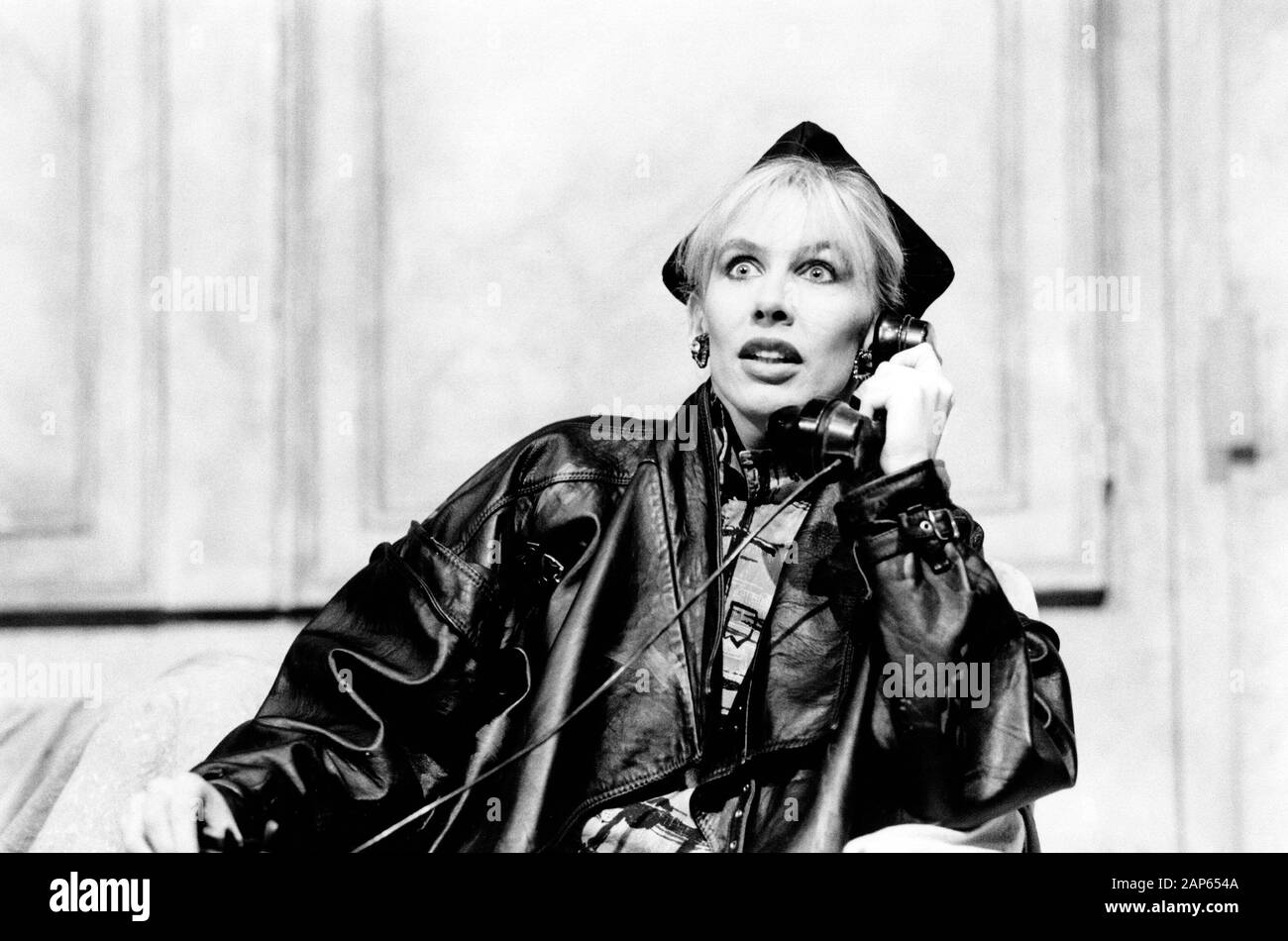 Trudie Styler (as Jess) in KEY TO THE WORLD by Doug Lucie at the Lyric Hammersmith Studio, London in 1984 Stock Photo