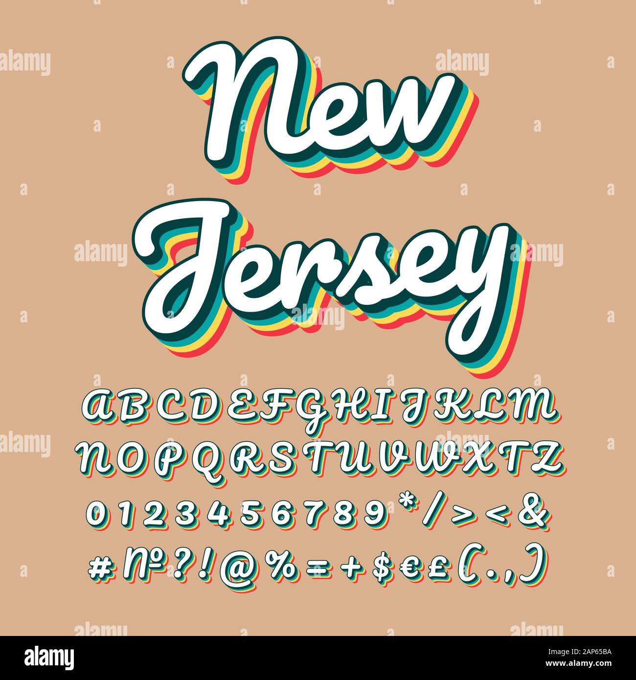Jersey lettering font size