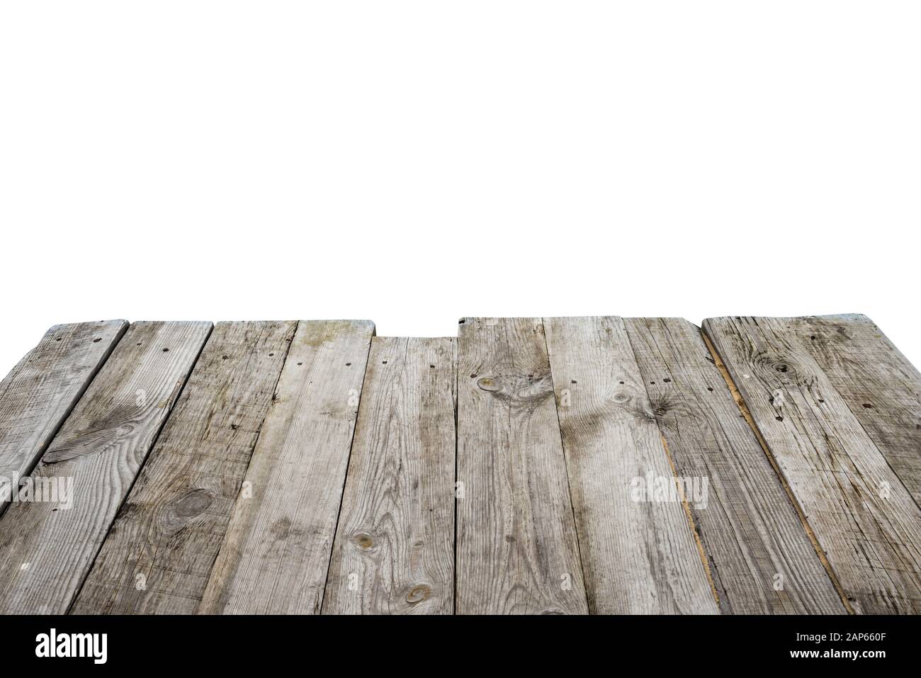 Empty wooden bridge isolated on white background Stock Photo - Alamy