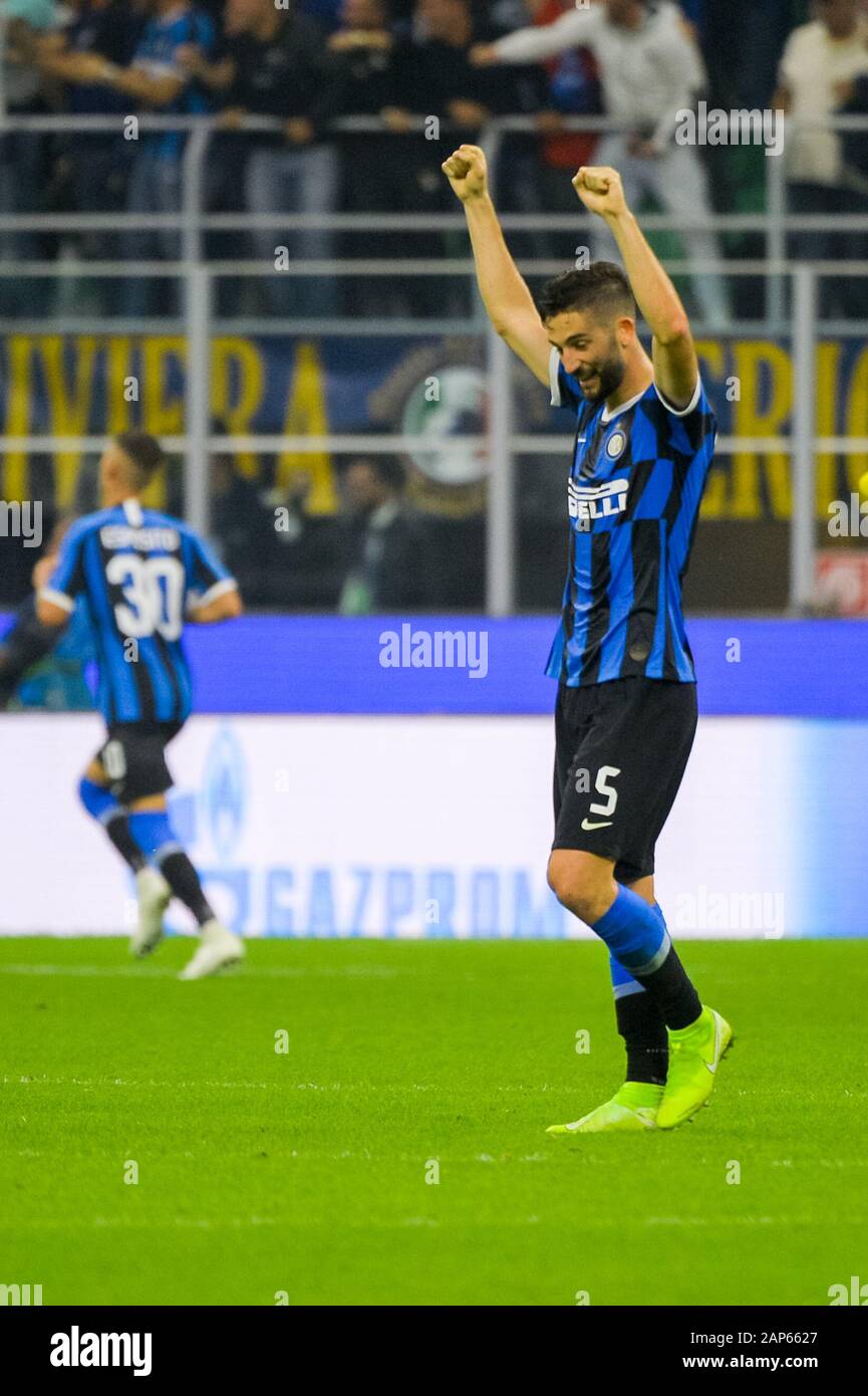 Milan Oct 23 2019 Roberto Gagliardini 5 Fc Inter Borussia Dortmund Champions League Stadio San Siro Stock Photo Alamy