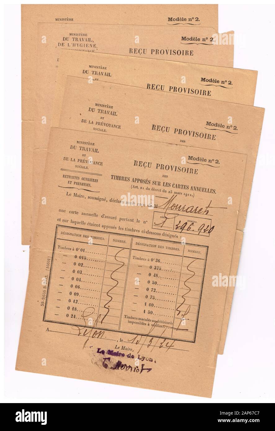 Old documents, France Stock Photo