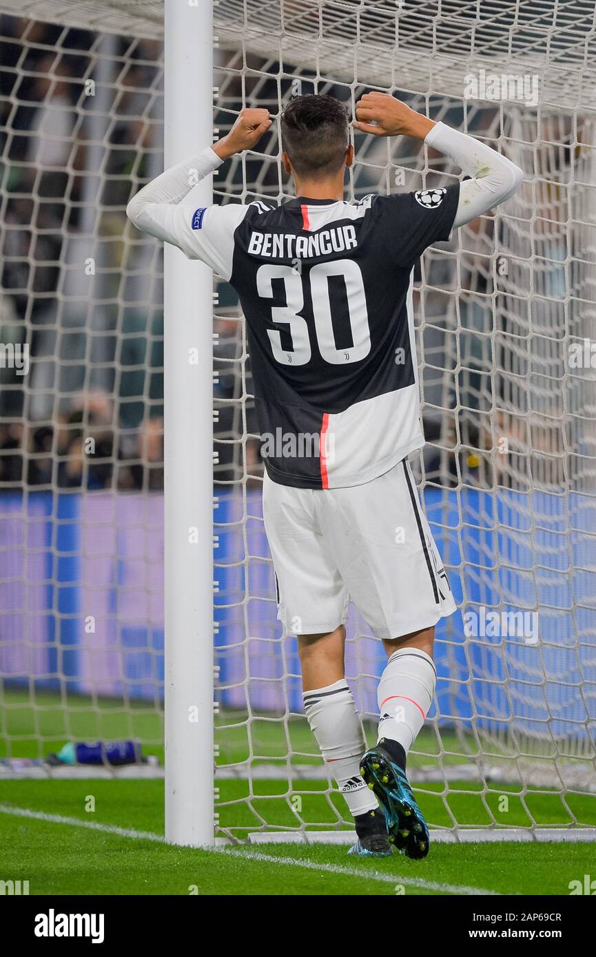 Turin - Oct 22, 2019: Rodrigo Bentancur 30. Juventus - Lokomotiv Moscow.  UEFA Champions League. Mathcday 3. Allianz Stadium Stock Photo - Alamy