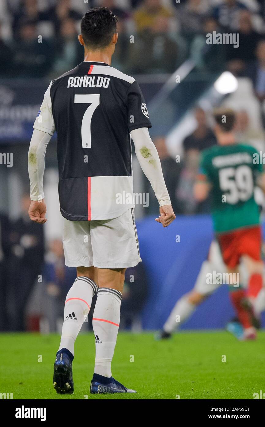 Turin - Oct 22, 2019: Cristiano Ronaldo 7. Juventus - Lokomotiv Moscow.  UEFA Champions League. Mathcday 3. Allianz Stadium Stock Photo - Alamy