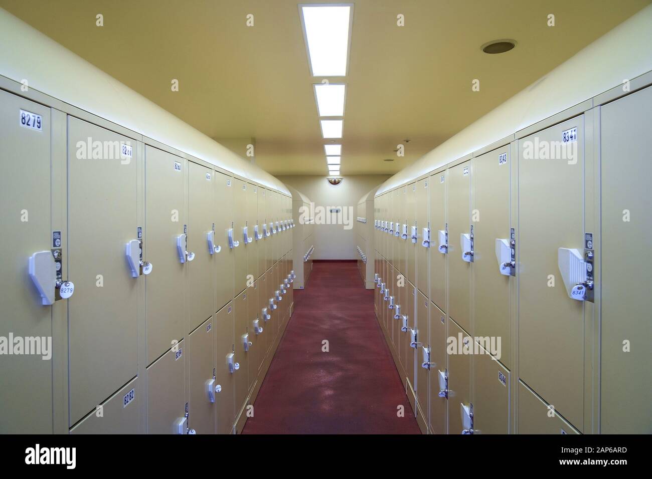 Tokyo Disney resort, Japan. Coin locker room Stock Photo Alamy