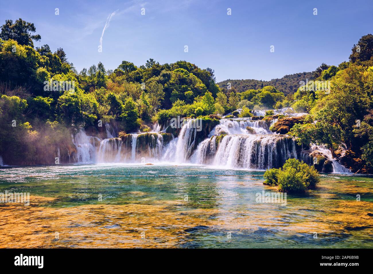 Beautiful Skradinski Buk Waterfall In Krka National Park Dalmatia Croatia Europe The Magical Waterfalls Of Krka National Park Split An Incredibl Stock Photo Alamy