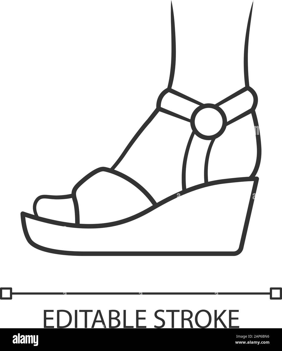 linear platform shoes