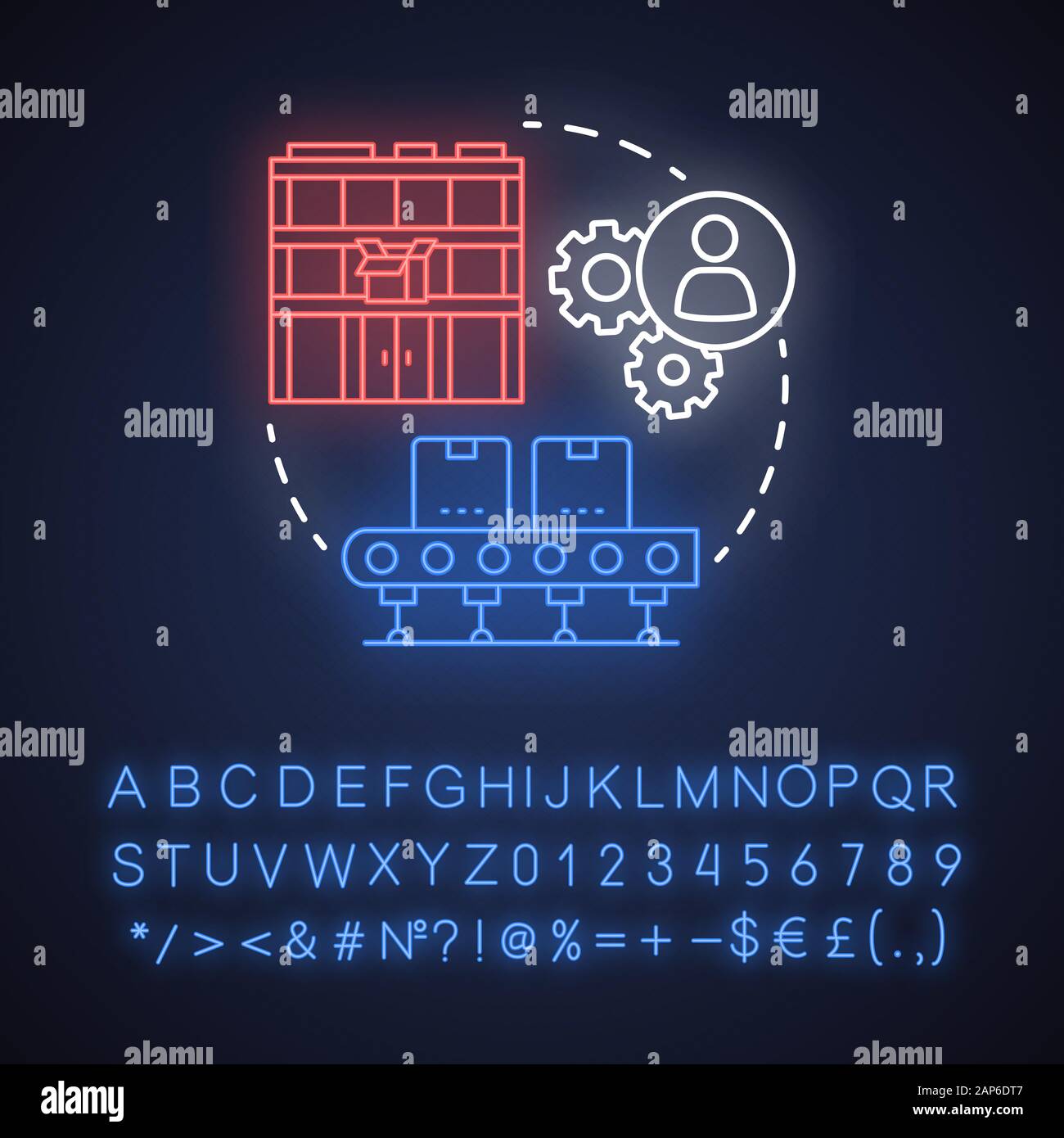 Dropshipping supplier neon light concept icon. Shipping product to