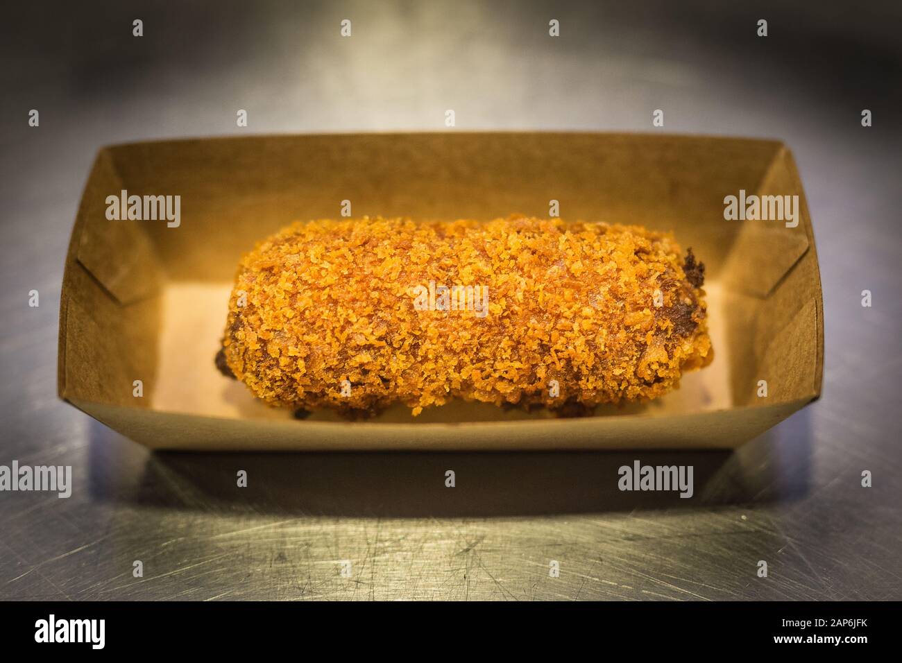 Traditional Dutch Handmade Meat Croquet Stock Photo Alamy