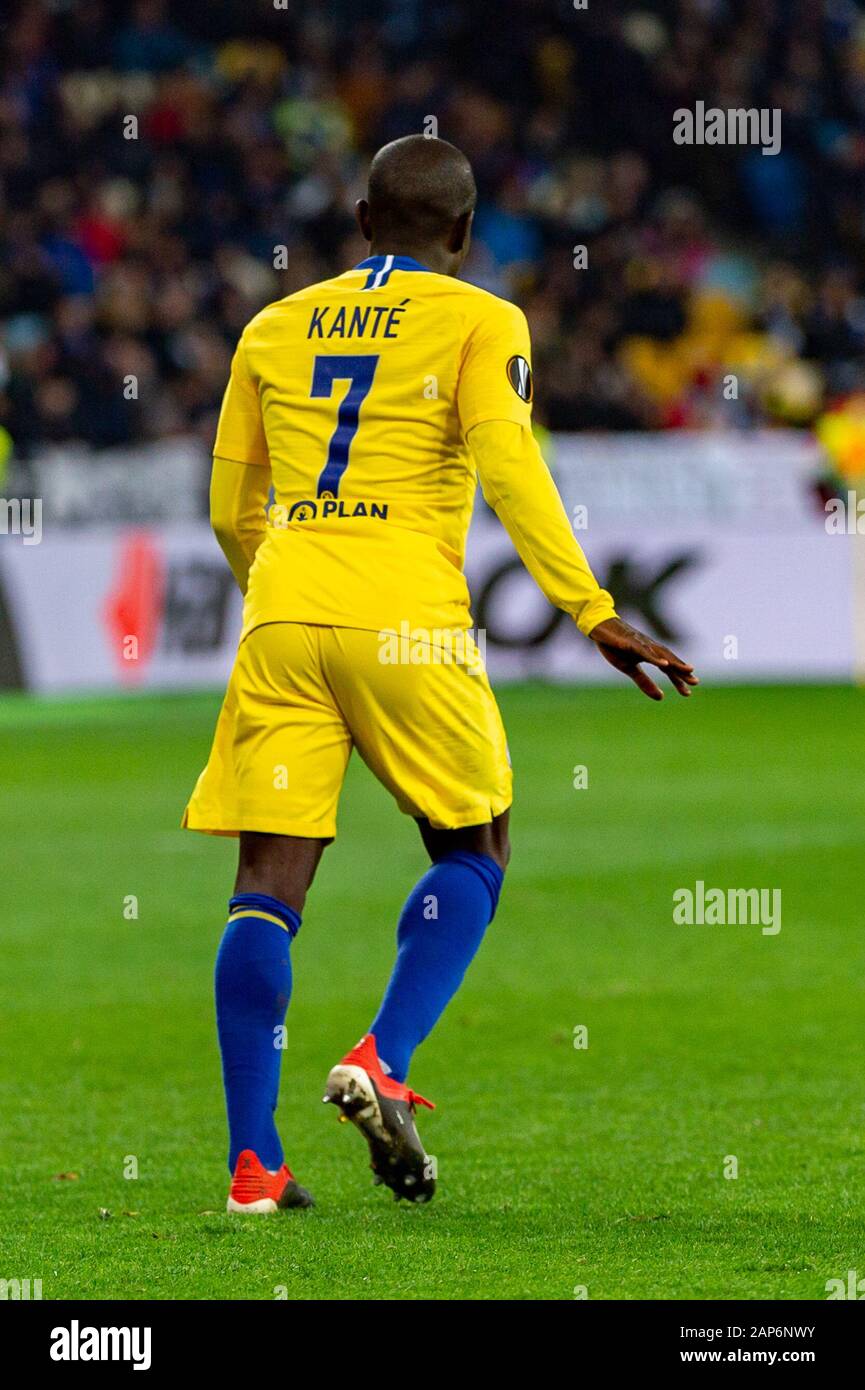 Kiev - Mar 14, 2019: N'Golo Kante 7. Dynamo Kyiv - Chelsea London