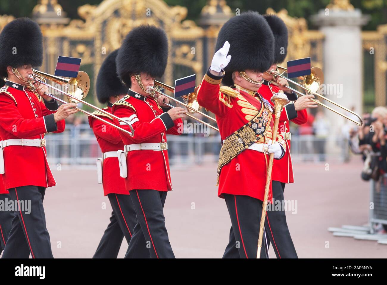 Changing of the Guard, Buckingham Palace, London, England, UK Stock