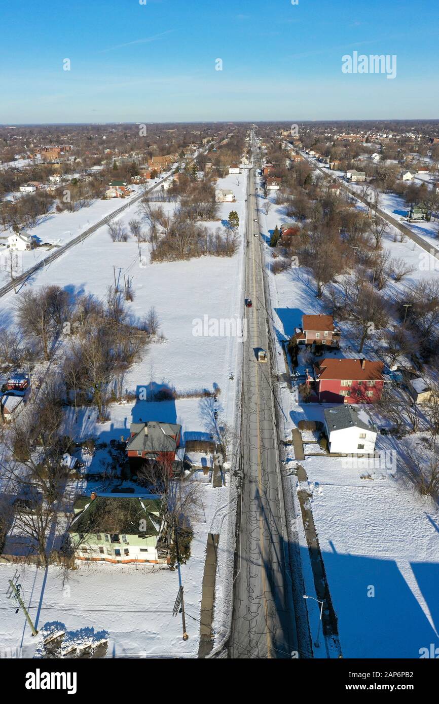 Detroit, Michigan Huge sections of vacant land characterize many