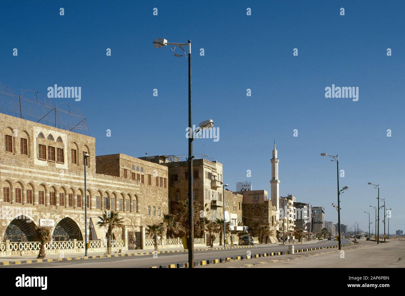 Syrian Arab Republic, Tartus. View of the seafront. Photo taken before the Syrian civil war. Stock Photo