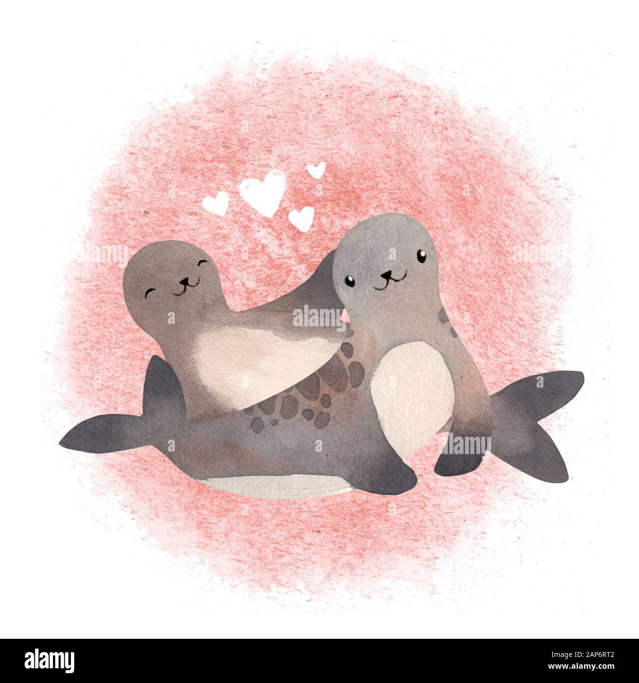 Valentine's Day template. Love and couple relationship watercolor