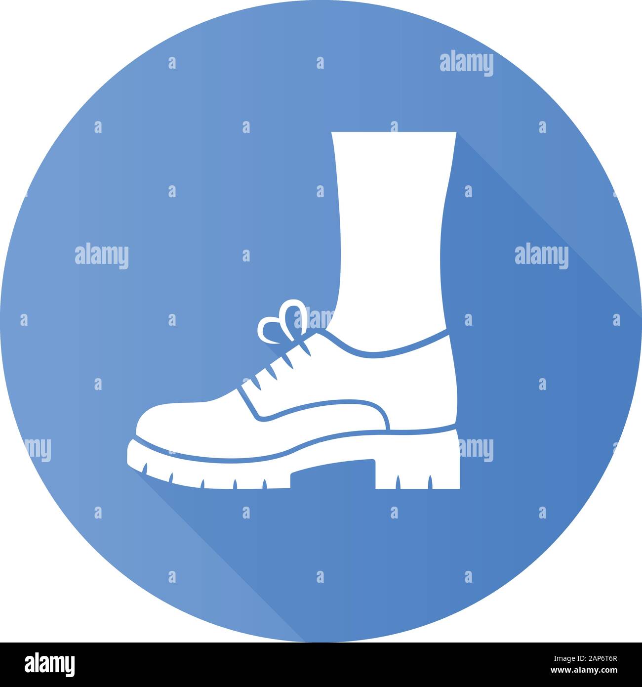 Chunky brogues blue flat design long 