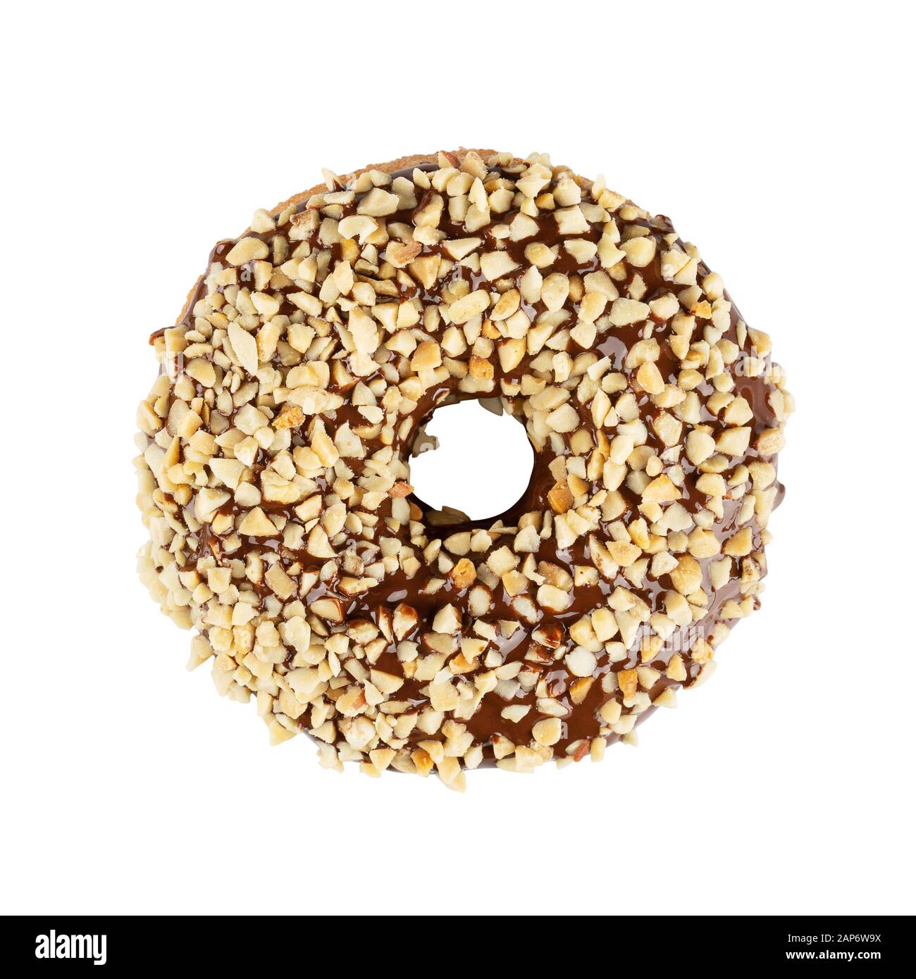 Classic donut with nuts Stock Photo Alamy