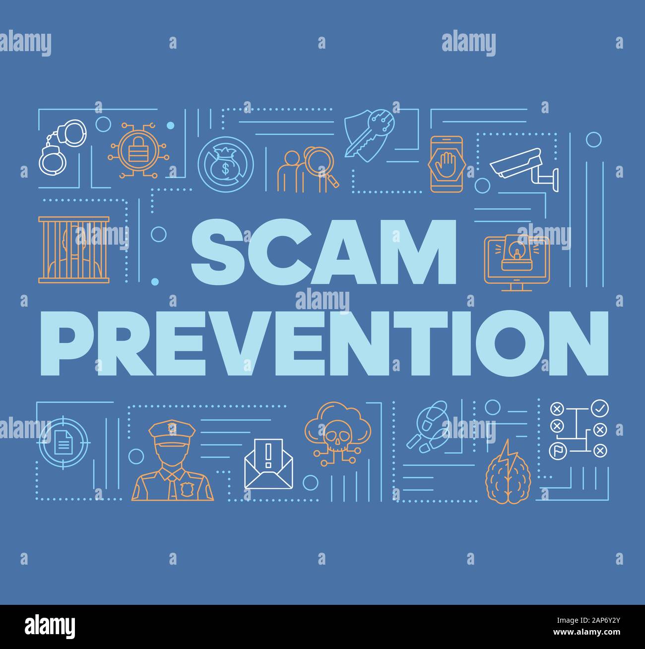 Scam Typography Criminal liability Stock Vector Images - Alamy