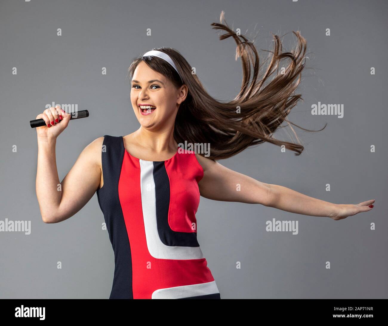 Samantha - internationally renowned classically trained soprano singer with a worldwide following. Stock Photo