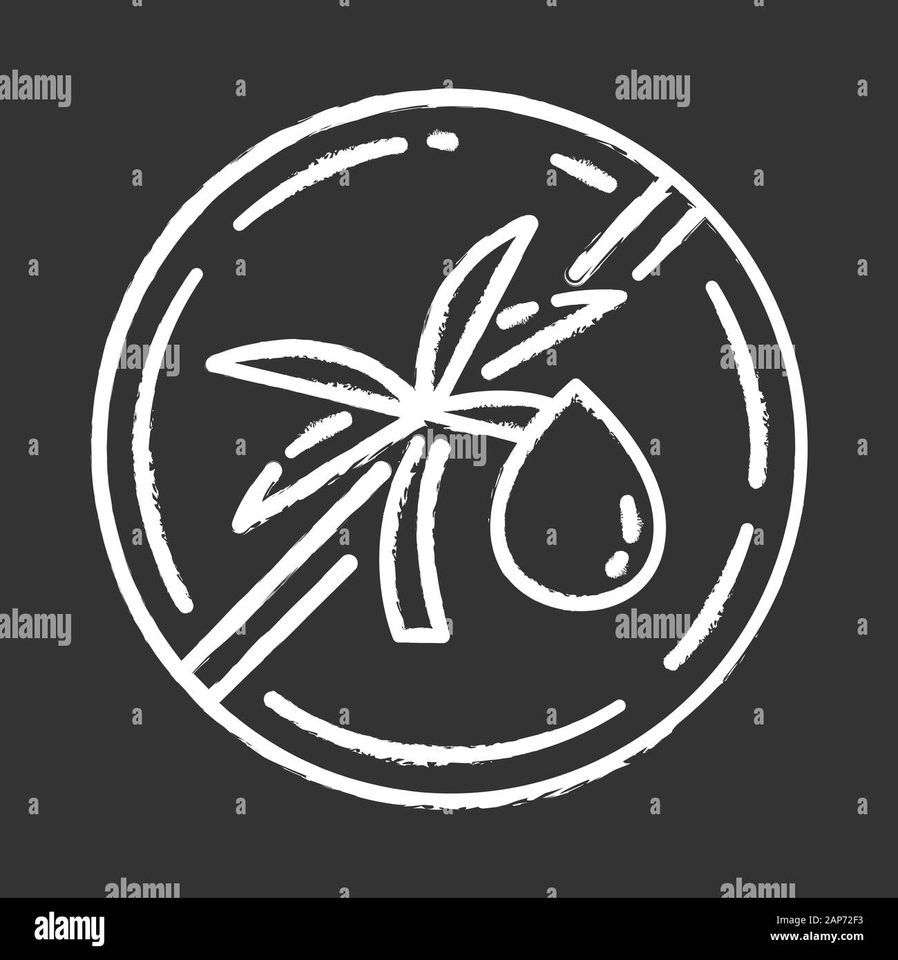 Palm oil free chalk icon. Organic food without saturated fats. Product free  ingredient. Nutritious healthy eating. Natural meals for personal healthca  Stock Vector Image & Art - Alamy