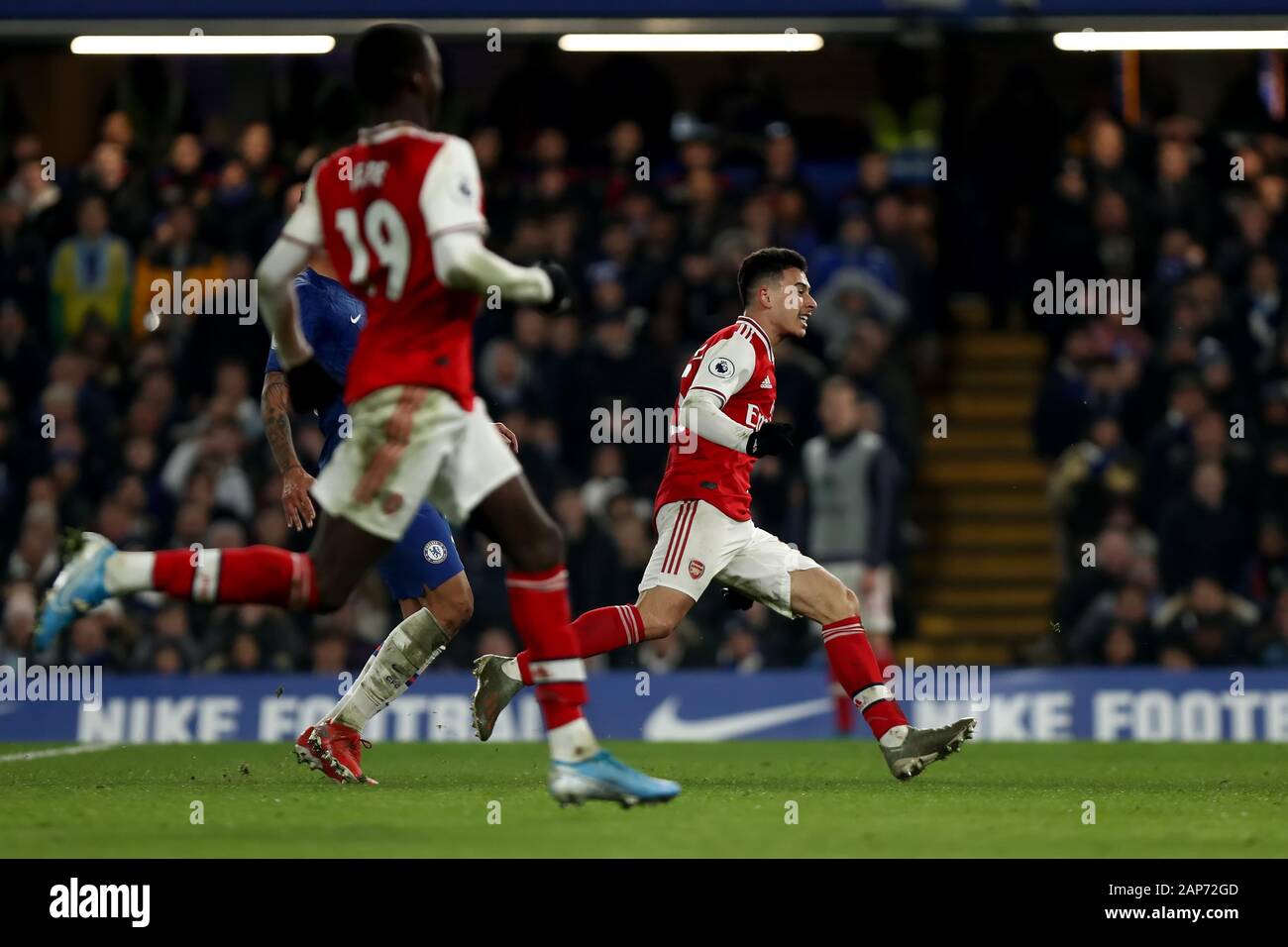 Stamford Bridge London Uk 21st Jan 2020 English Premier League Football Chelsea Versus Arsenal Gabriel Martinelli