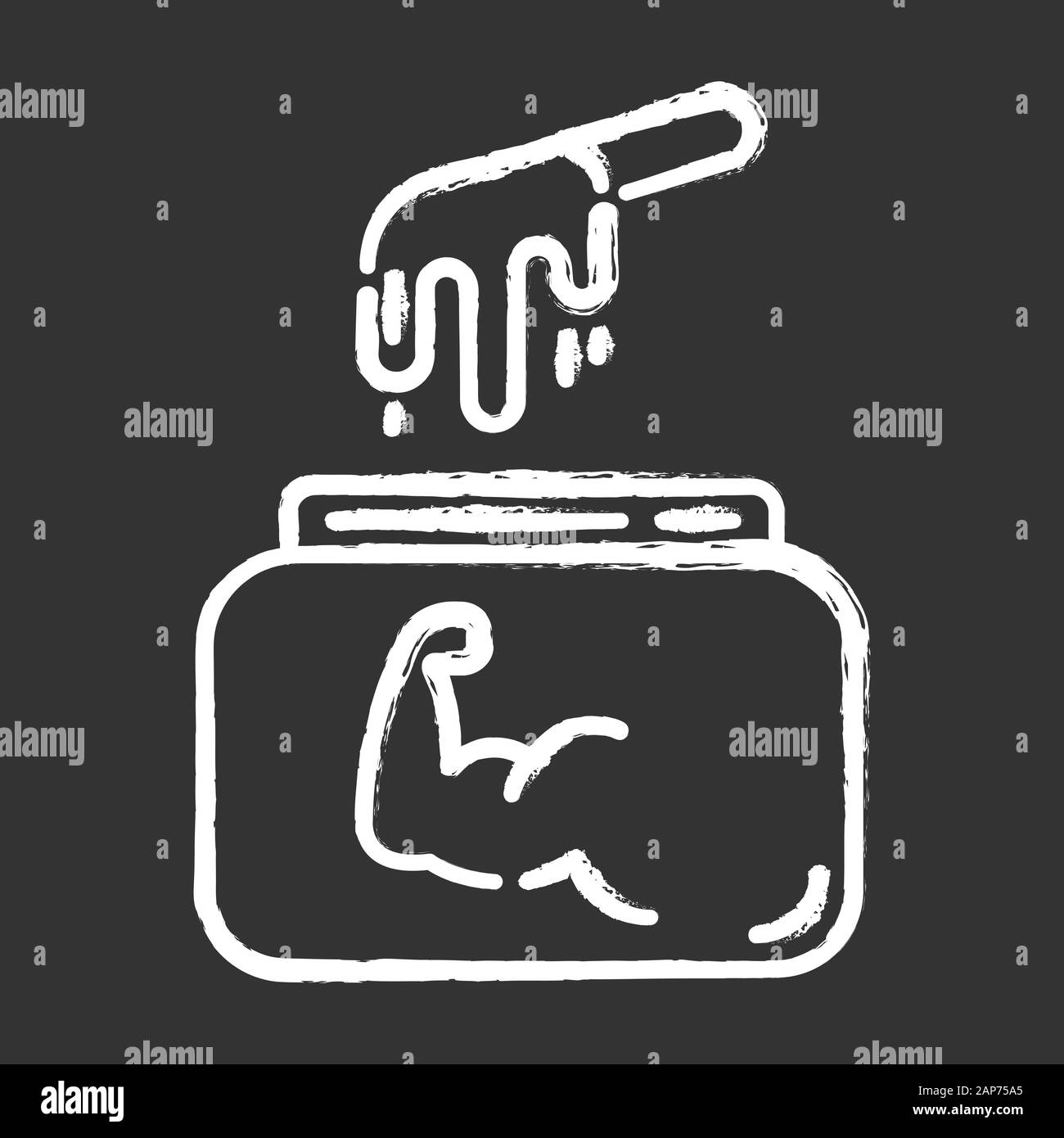 Hard Waxing Chalk Icon Natural Cold Wax In Jar With Spatula Body