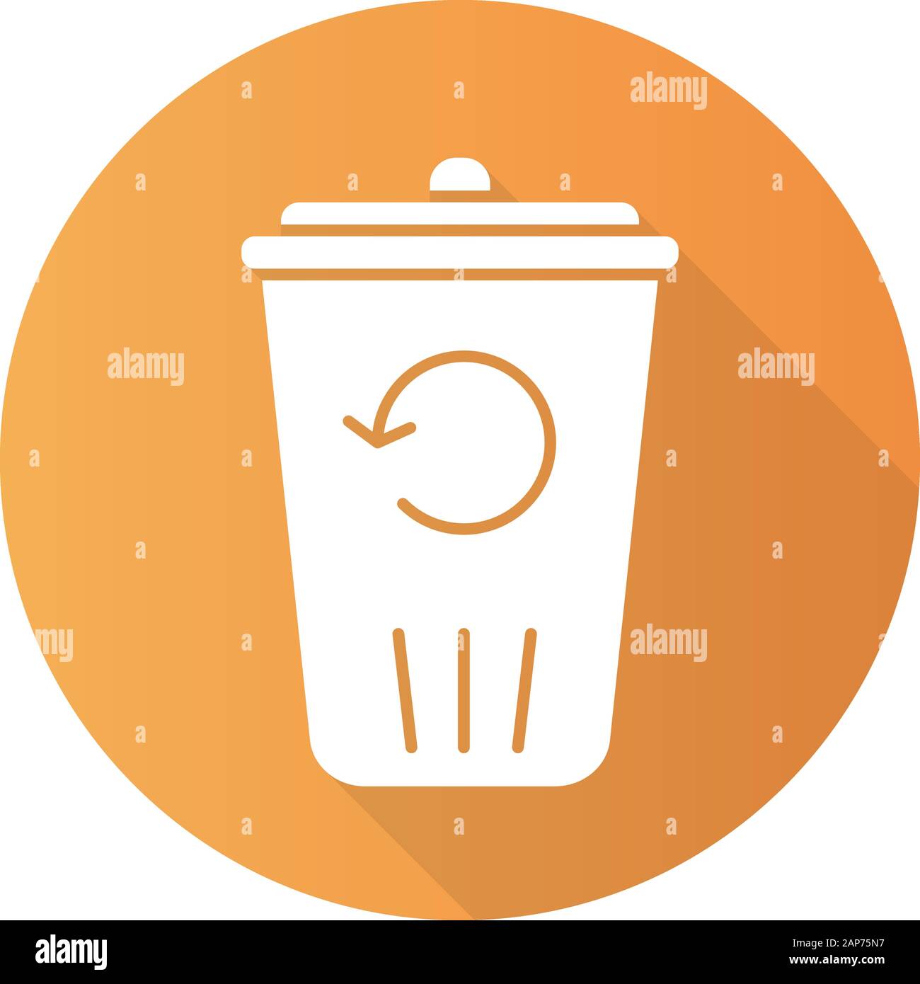 https://c8.alamy.com/comp/2AP75N7/recycling-service-orange-flat-design-long-shadow-glyph-icon-converting-waste-materials-garbage-reuse-trash-bin-reutilization-eco-friendly-apartme-2AP75N7.jpg