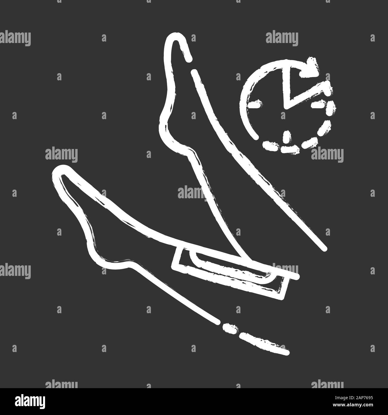 Leg Waxing Chalk Icon Shin Hair Removal Procedure Step Applying